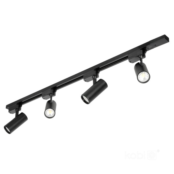 Set sina NEXTRACK GO Kobi 1m, 4 spoturi GU10, negru, 230V, fara bec