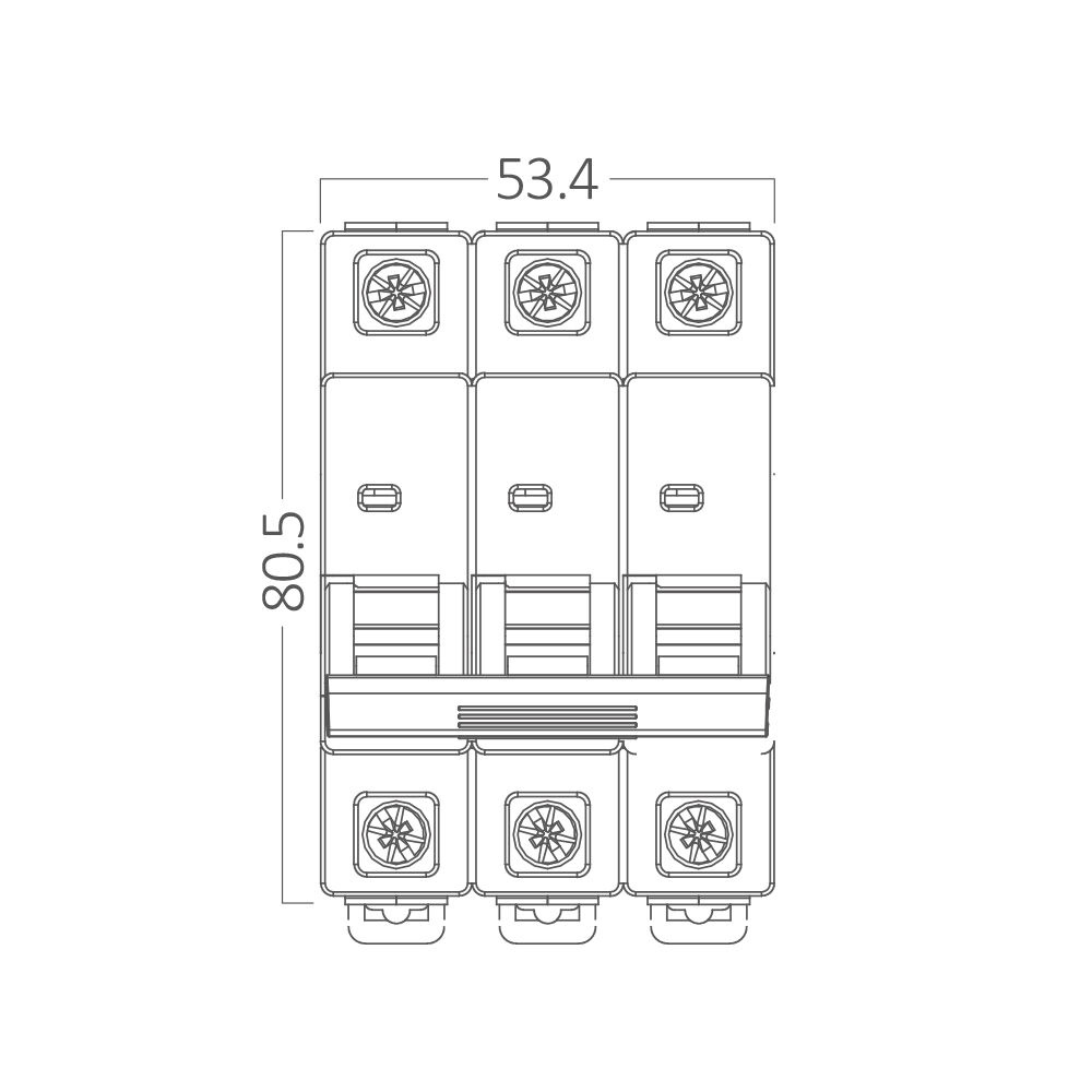 Siguranta automata 3P, 63A, curba de declansare C, capacitate de rupere 6kA, Braytron