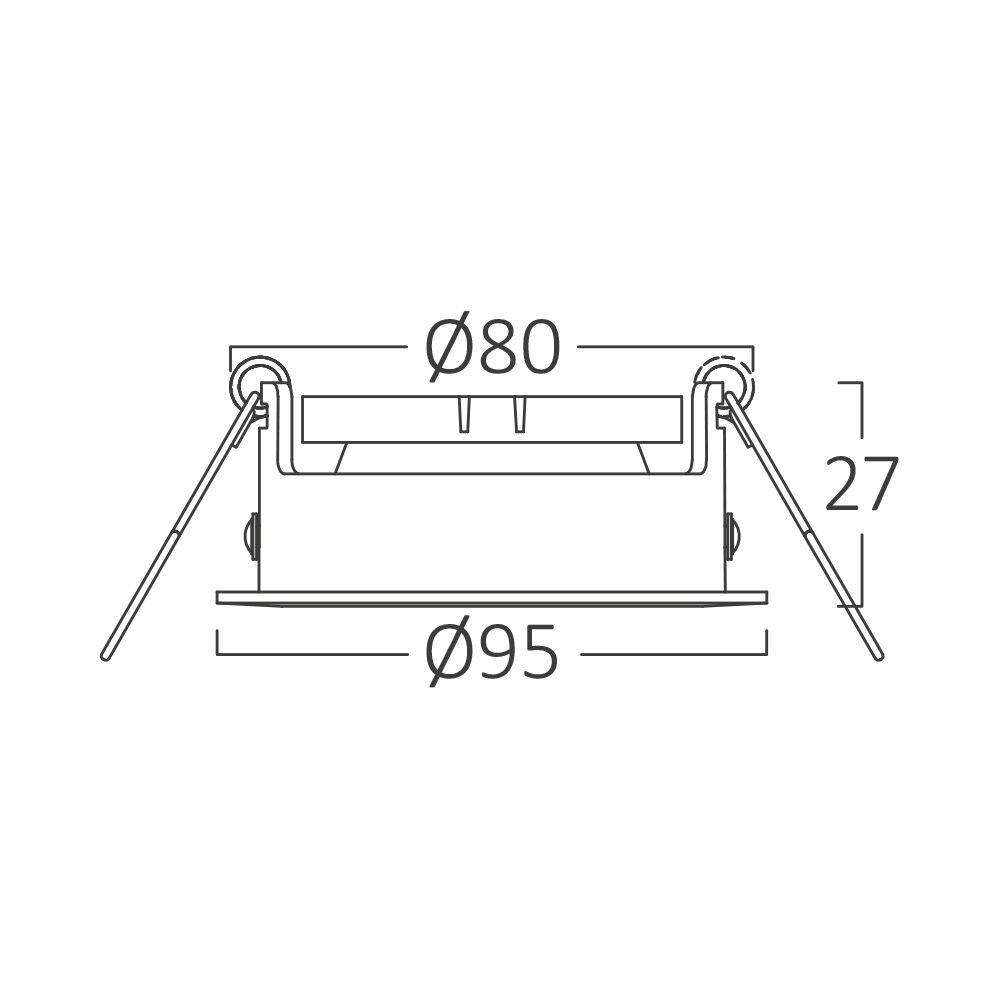 Spot incastrat reglabil GU10 rotund, negru, IP20, Braytron