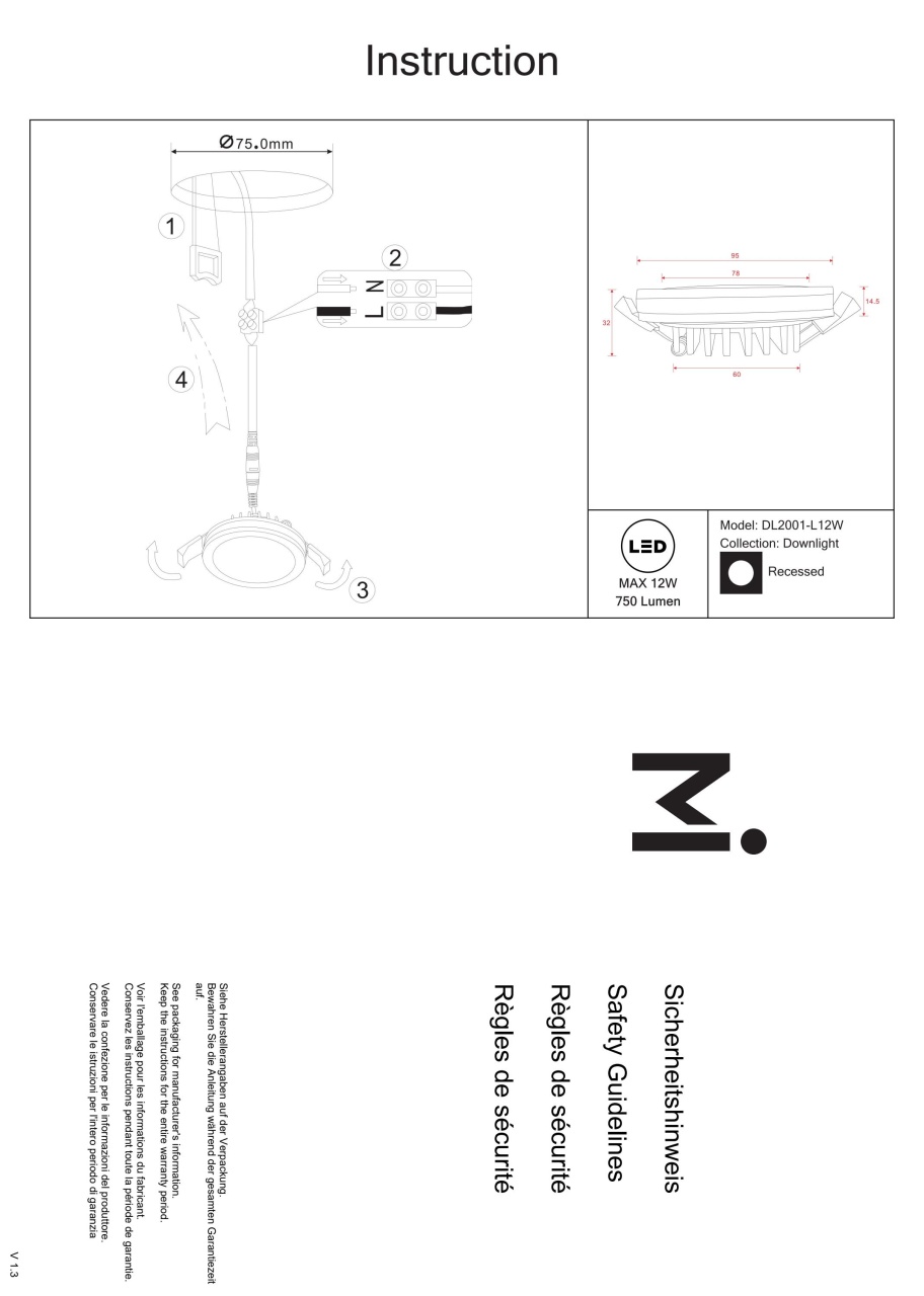 Spot LED 12W Incastrat, Maytoni, 750lm, Lumina Calda (3000K), Alb - 2 | YEO