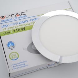 Spot LED 6347, rotund, incastrat, 18W, 1500lm, lumina neutra, IP20, alb, V-Tac