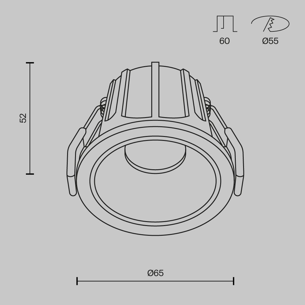 Spot LED Alfa DL043-01-10W3K-D-RD-W, dimabil, 10W, 500lm, lumina calda, IP20, alb, Maytoni