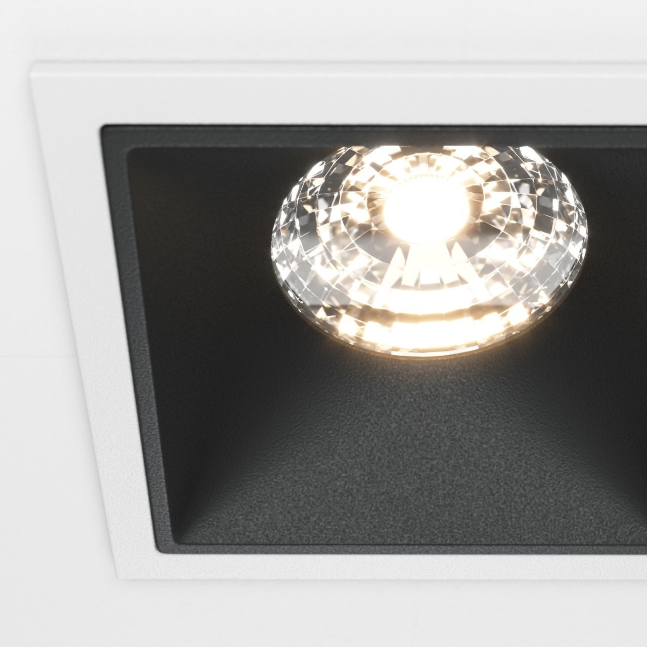 Spot LED Alfa DL043-01-15W3K-SQ-WB, 15W, 1050lm, lumina calda, IP20, alb+negru, Maytoni - 1 | YEO