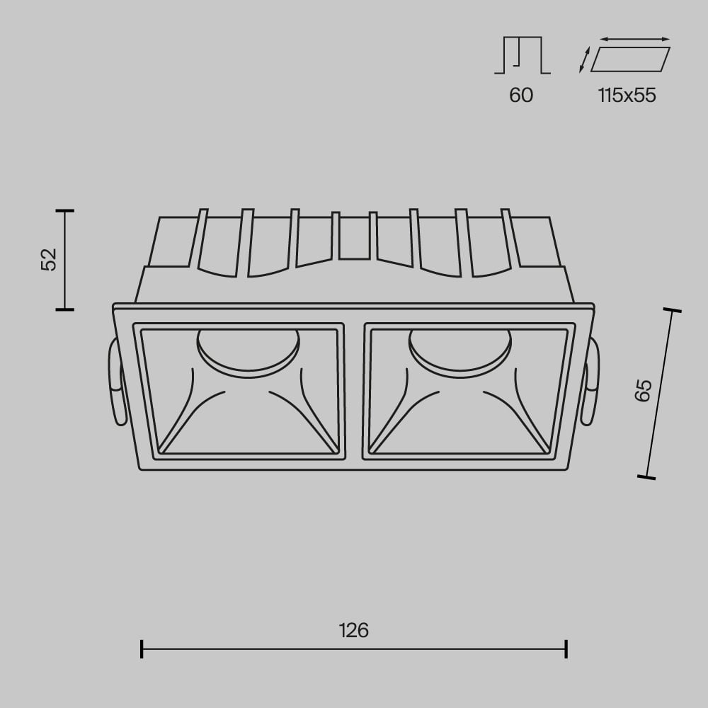 Spot LED Alfa DL043-02-10W3K-SQ-W, 20W, 1000lm, lumina calda, IP20, alb, Maytoni