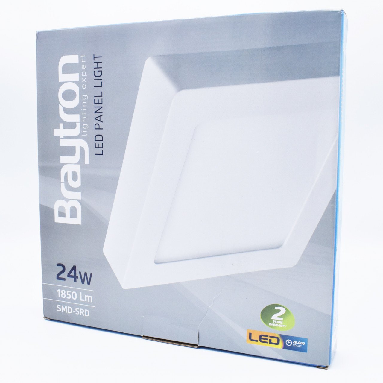 Spot LED BP04-32410, patrat, 24W, 1850lm, lumina neutra, IP20, alb, Braytron