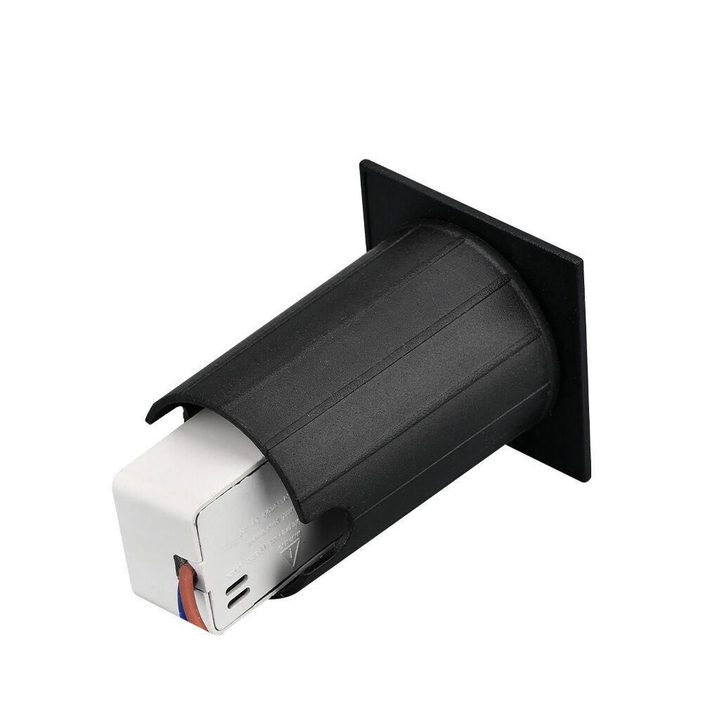 Spot LED patrat incastrabil exterior 2W, 240lm, lumina calda (3000 K), IP65, aluminiu, negru, Braytron - imagine 3