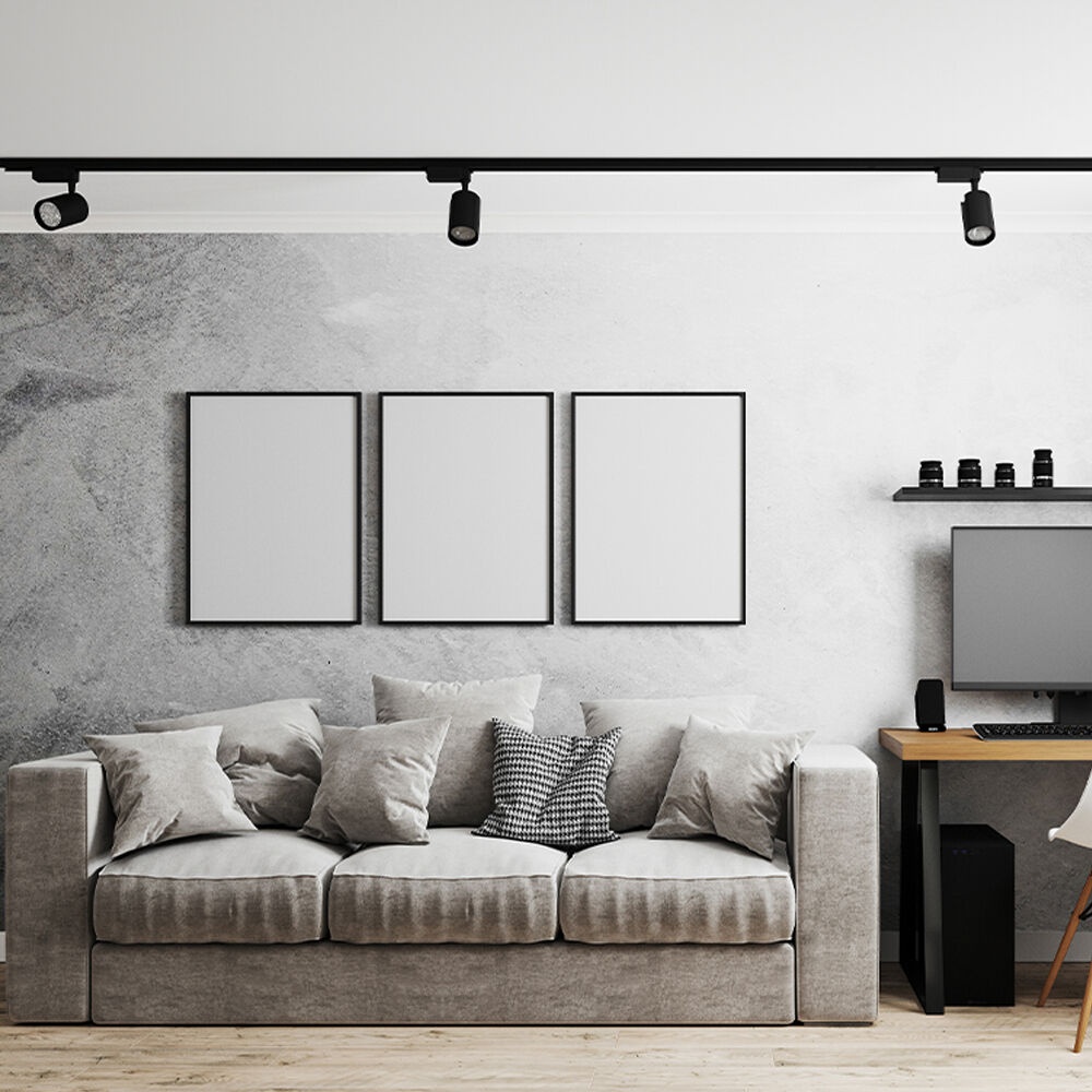 Spot LED pe sina 30W, lumina rece (6500 K), 2450lm, alb, Braytron - imagine 2