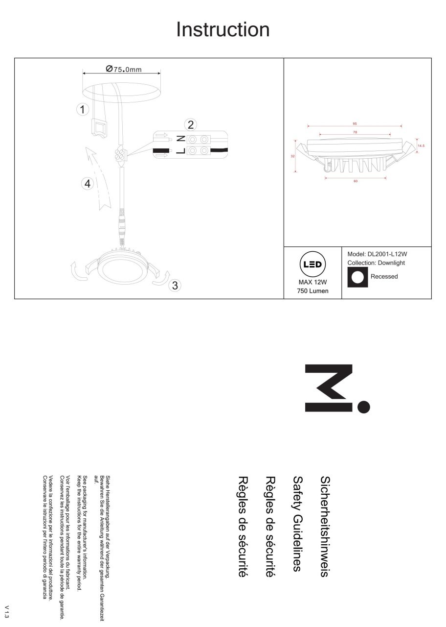 Spot LED Phantom DL2001-L12W, incastrat, 12W, 750lm, lumina calda, IP20, alb, Maytoni - 2 | YEO