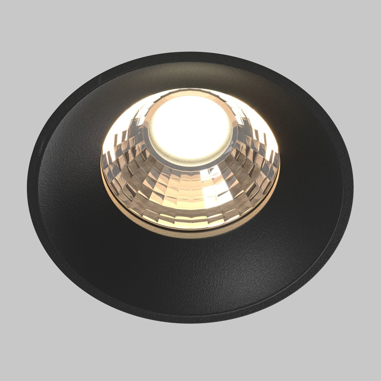 Spot LED Round DL058-12W3K-TRS-B, incastrat, 12W, 880lm, lumina calda, IP20, negru, maytoni - 1 | YEO