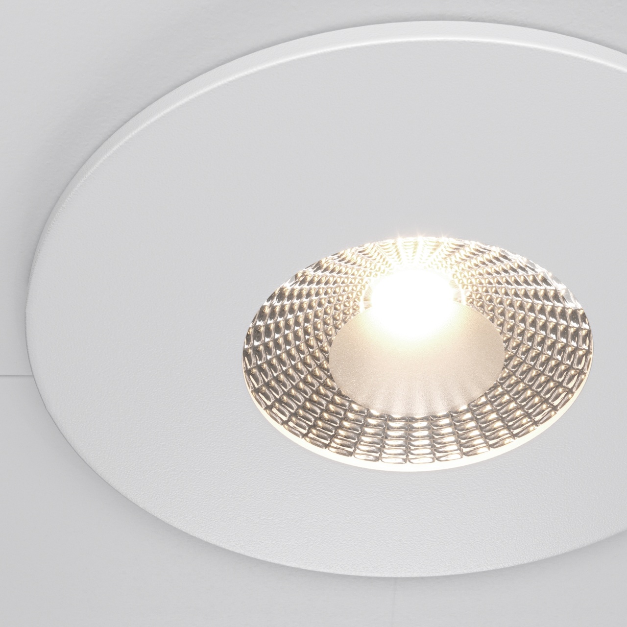 Spot LED Zen DL038-2-L7W4K, incastrat, 7W, 500lm, lumina neutra, IP20, alb, Maytoni - 1 | YEO