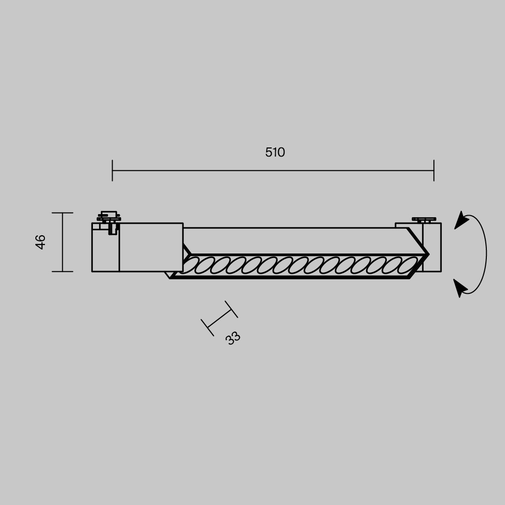 Spot liniar pe sina Maytoni, 22W, lumina calda(3000 K), orientabil, alb