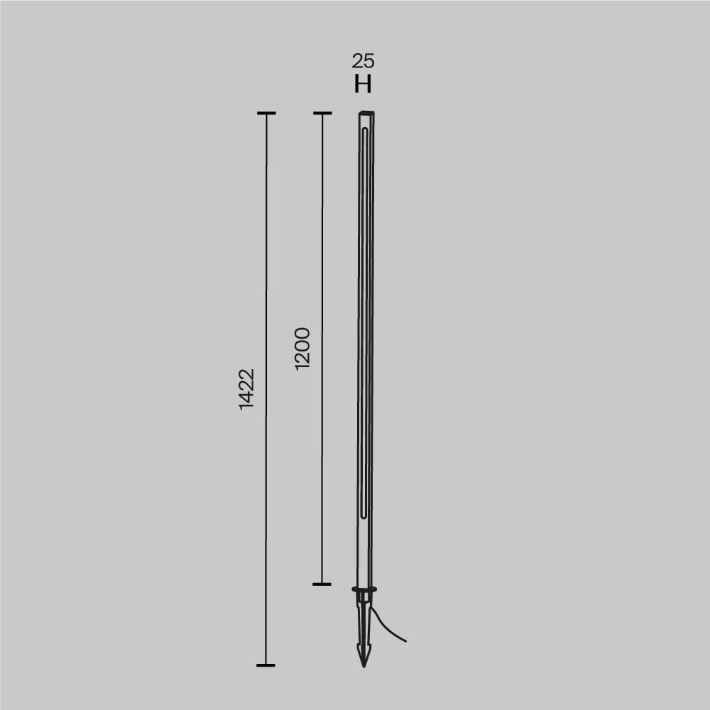 Stalp pentru exterior LED Pole O440FL-L18GF3K, 18W, 950lm, lumina calda, IP65, grafit, Maytoni