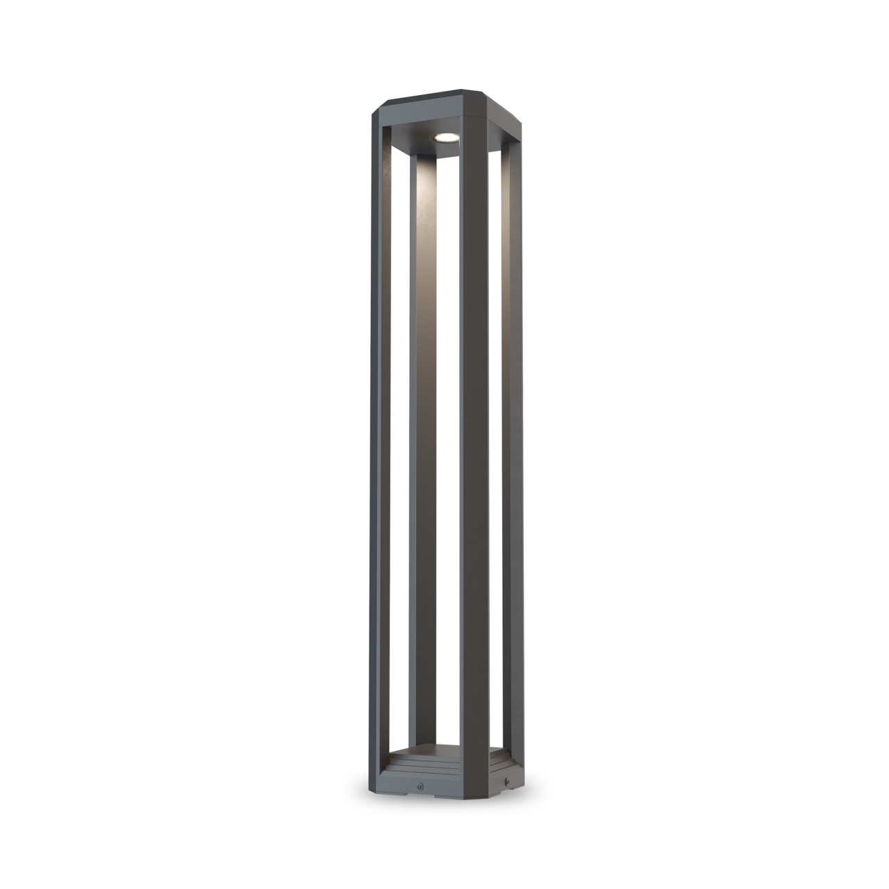 Stalp pentru exterior LED Royal mile O019FL-L12GR3K, 13W, 680lm, lumina calda, IP65, gri, Maytoni