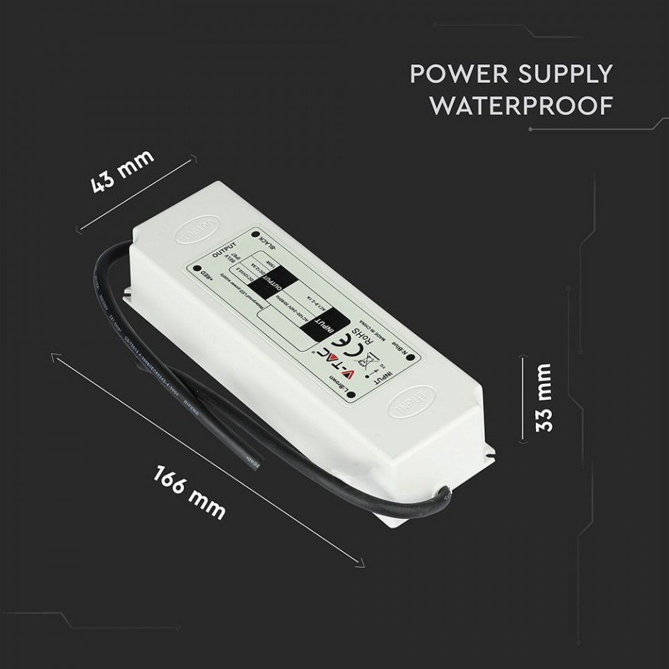 Sursa alimentare banda led protectie la umiditate IP67 12V 5A 60W - 2 | YEO