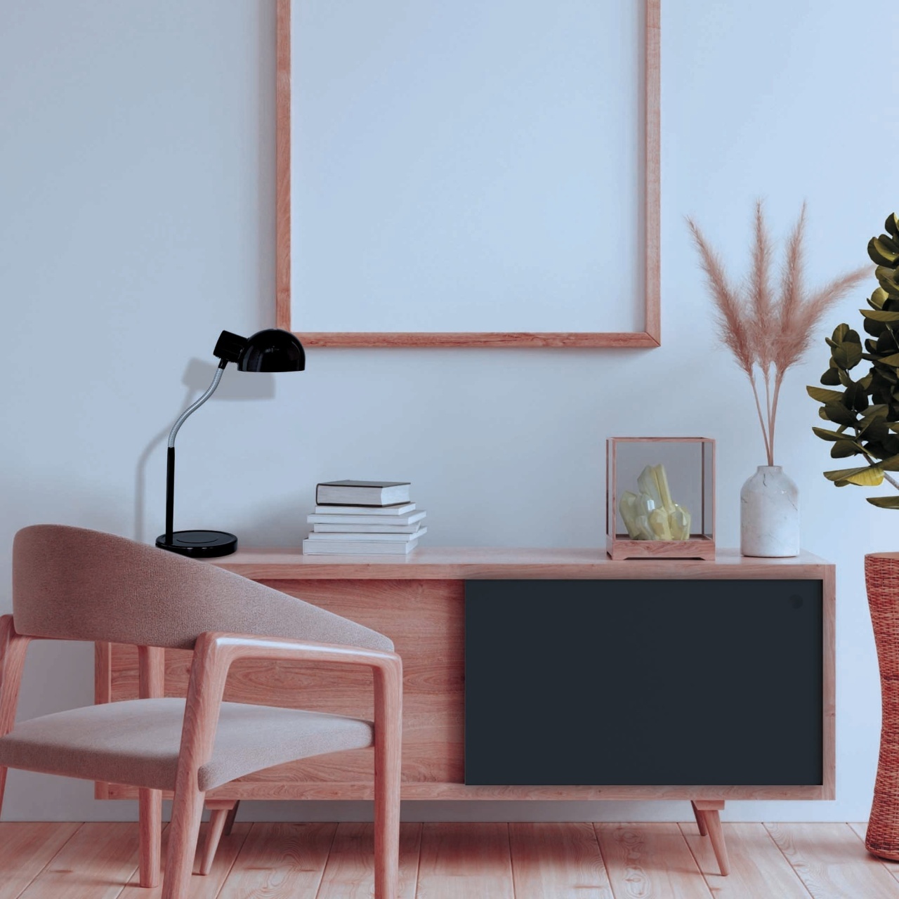 Veioza Teddy, 1xE27, negru + crom, Klausen - imagine 4