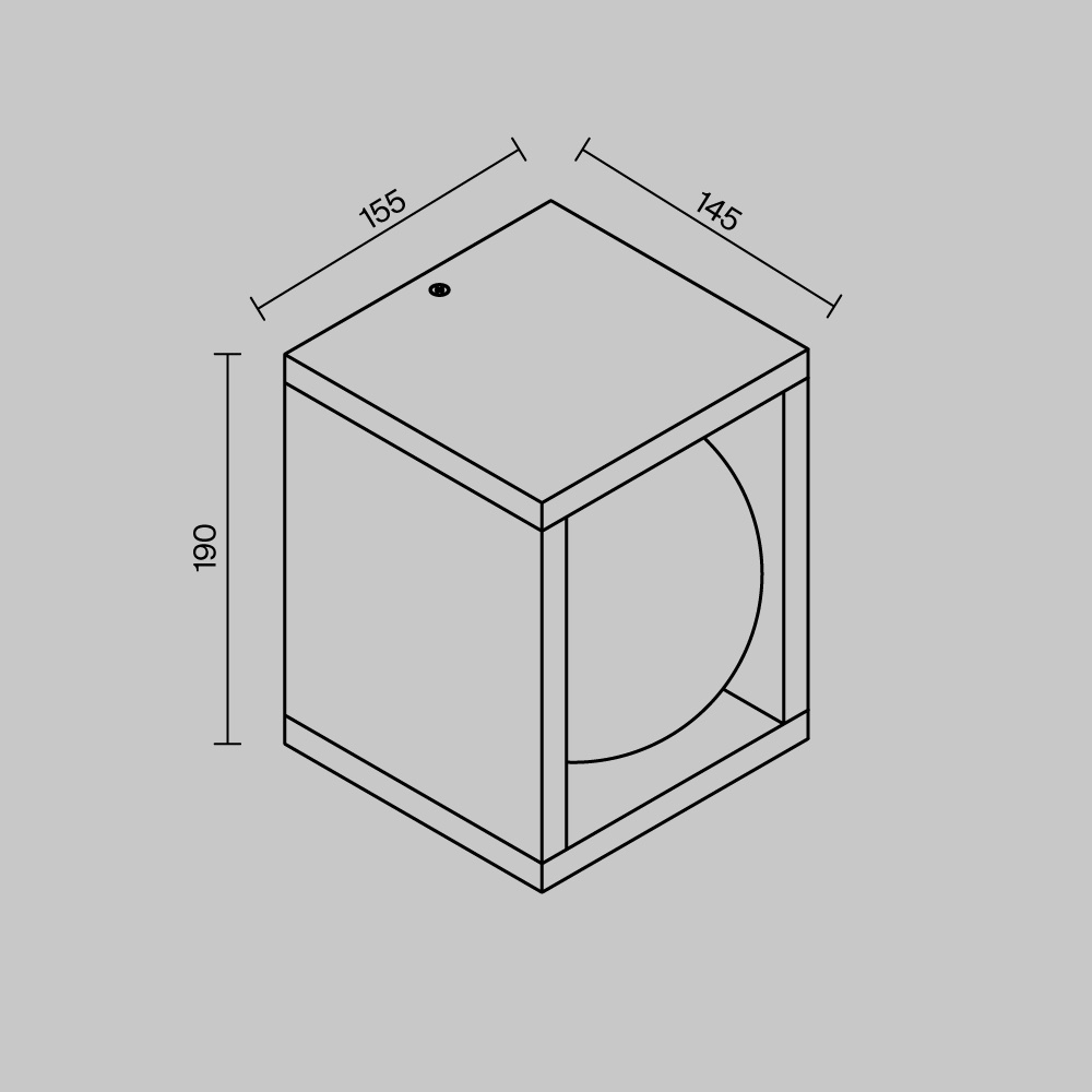 Aplica exterior Slate, 10W, lumina calda (3000K), IP65, grafit, Maytoni - imagine 7
