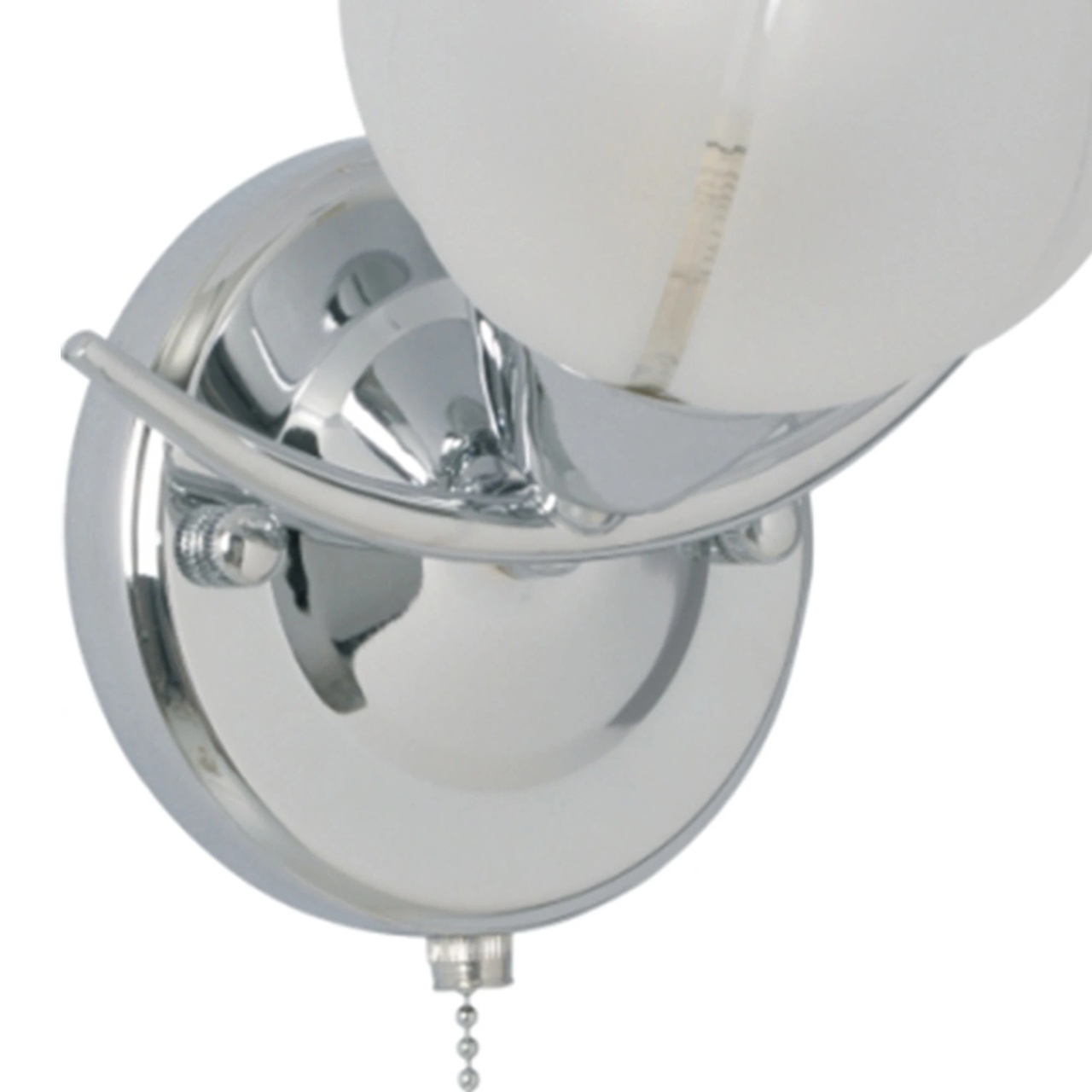 Aplica Gloria KL7172, 1xE14, crom alb, sticla, stil clasic, IP20, Klausen - imagine 3