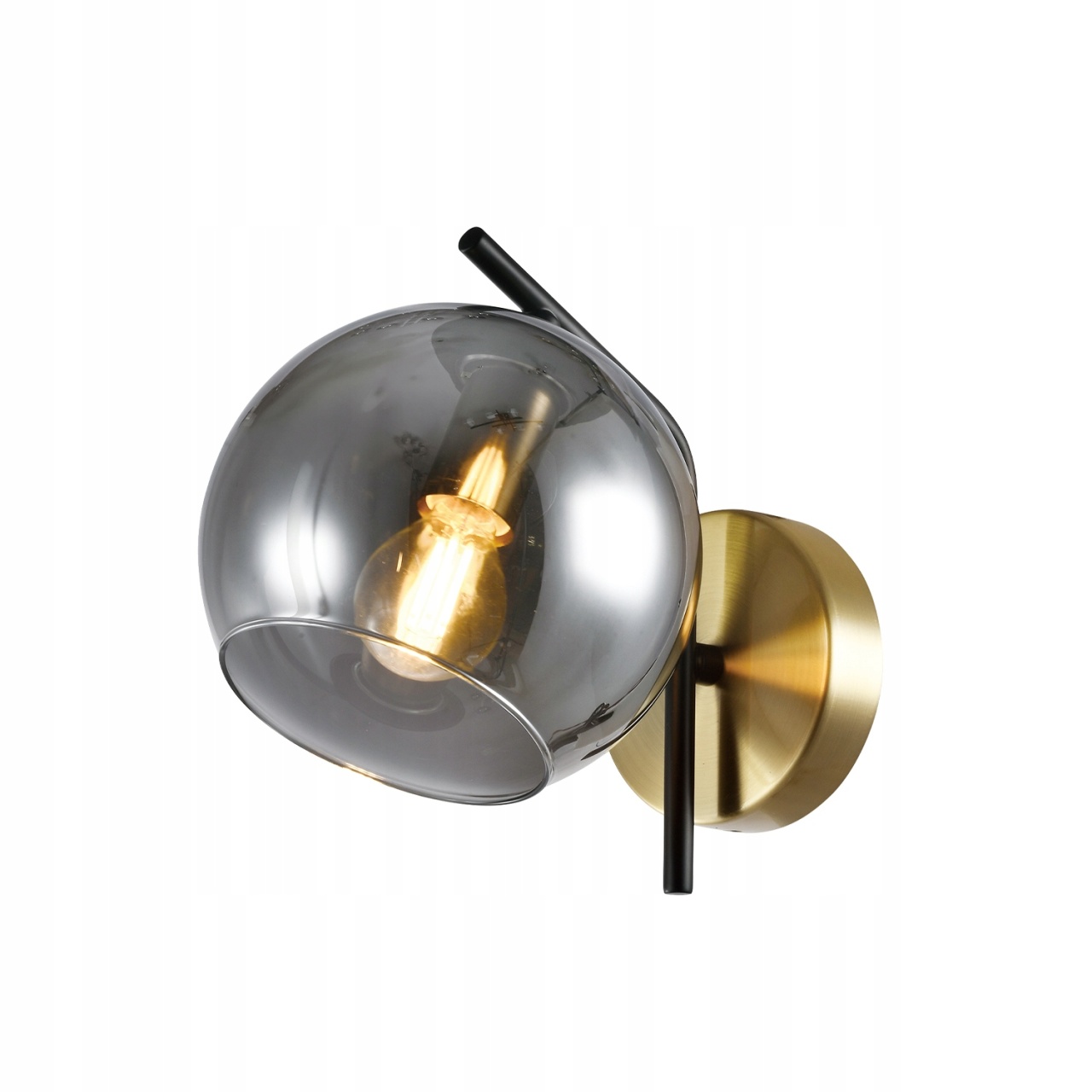 Aplica KOBI DESIGN Globe Elegance E14, sticla, 20cm, neagra, fara bec inclus