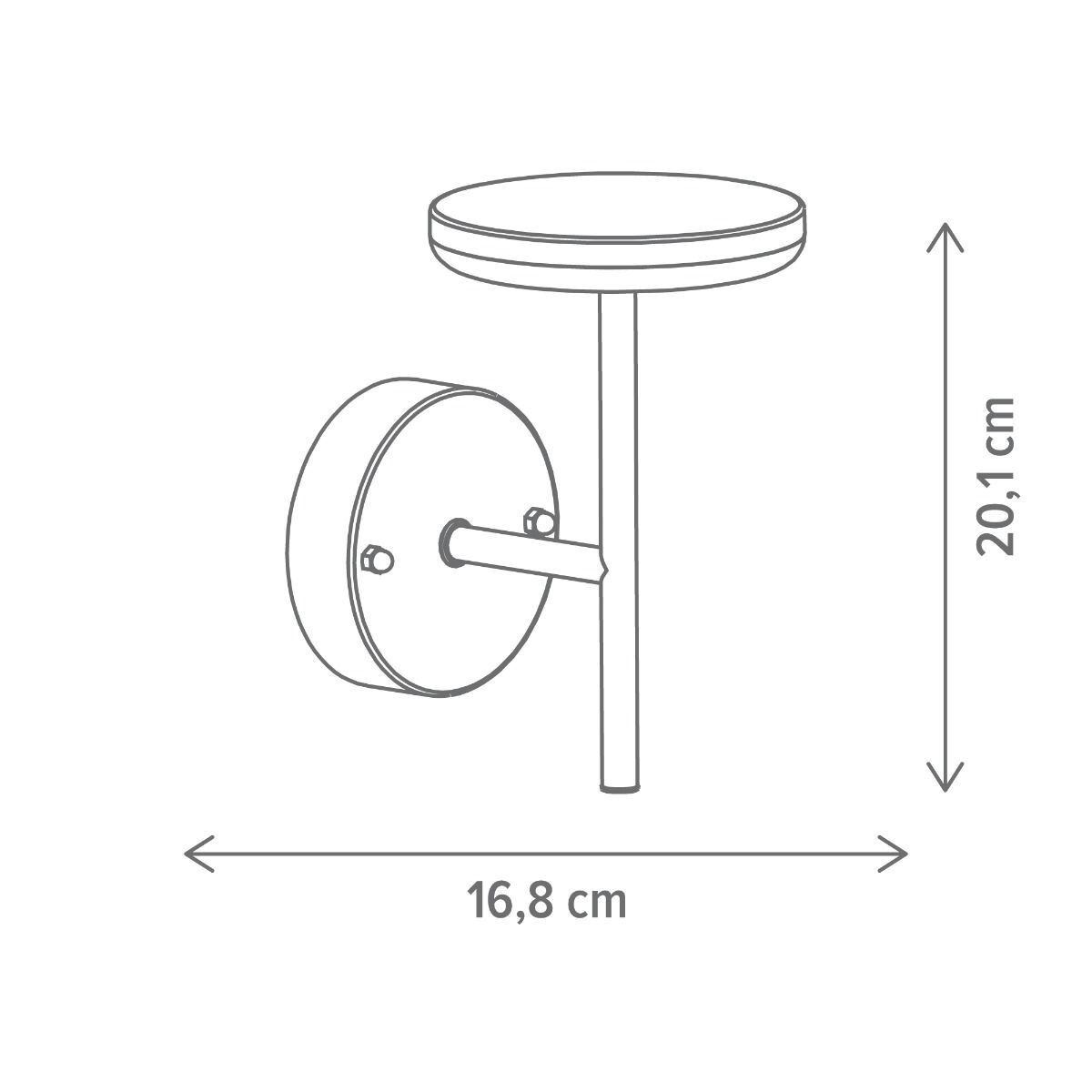Aplica LED Dover 1 Black, 6W, lumina neutra(4000 K), neagra, Klausen