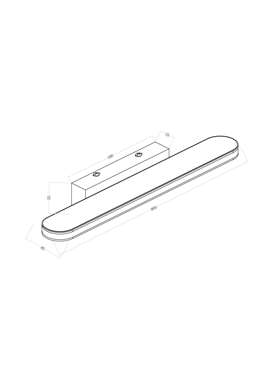 Aplica LED Epic MIR009WL-L16CH4K, 16W, 900lm, lumina neutra, IP20, crom, Maytoni