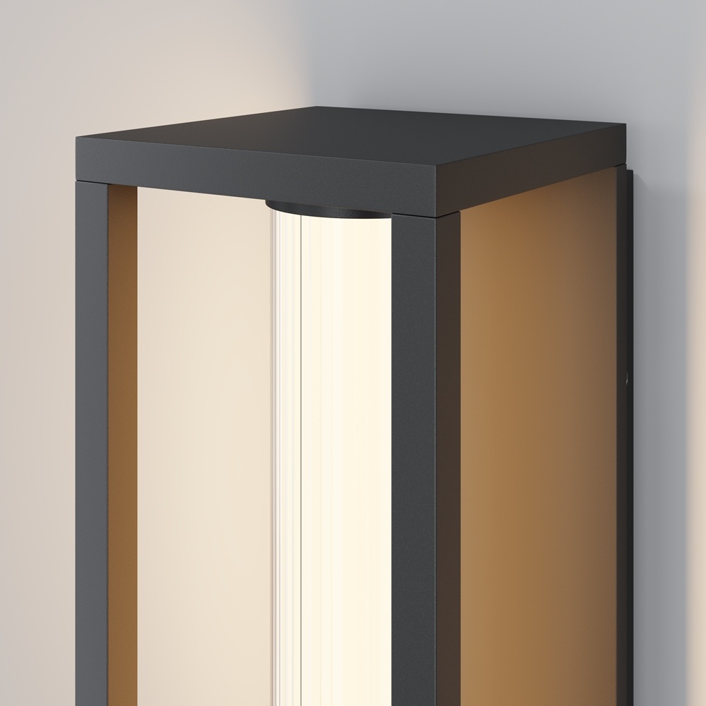 Aplica LED exterior Expo, 12W, lumina calda (3000K), IP54, neagra, Maytoni - imagine 2