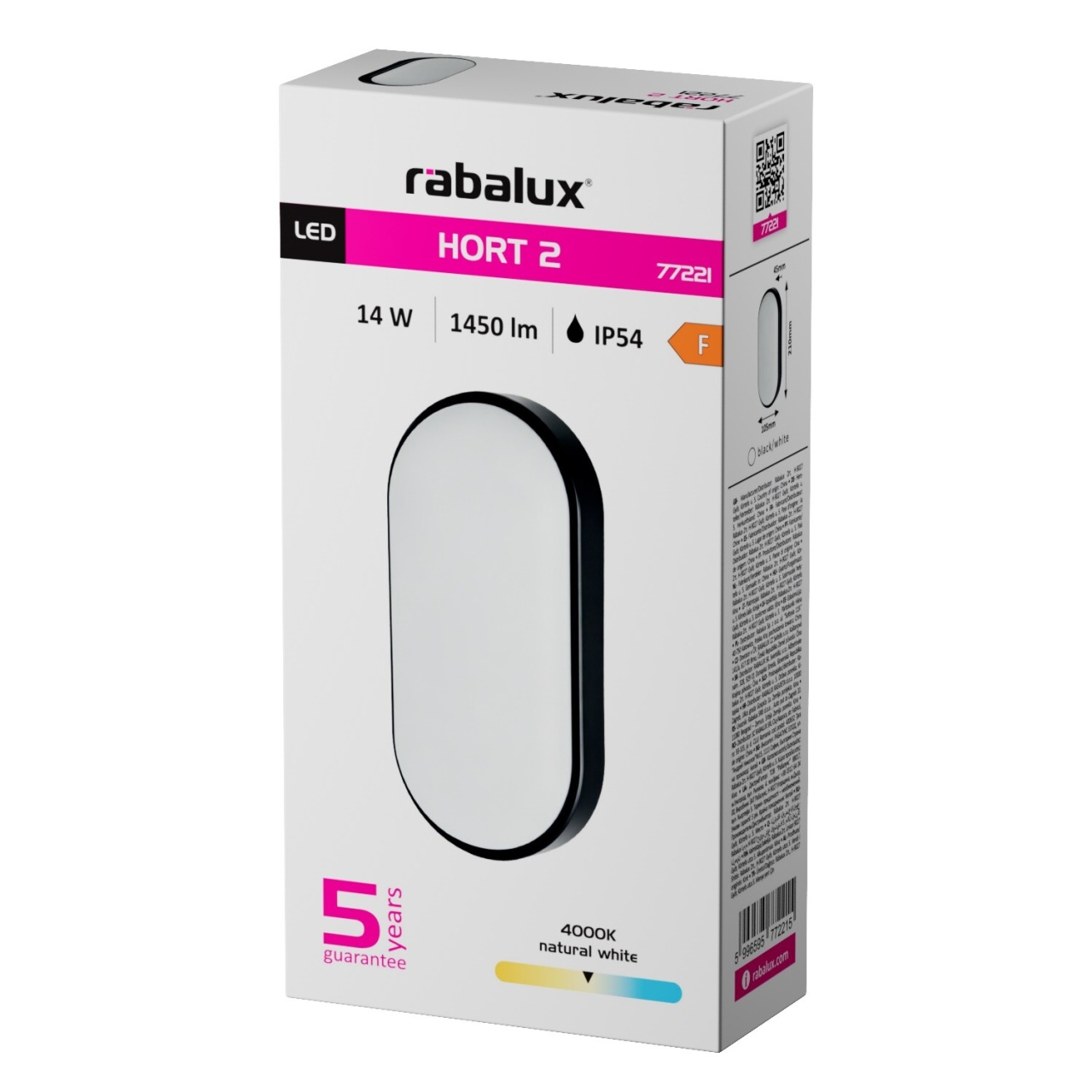 Aplica LED exterior Hort2, 14W, 1250 lm, lumina neutra (4000 K), IP54, neagra, Rabalux - Imagine 5