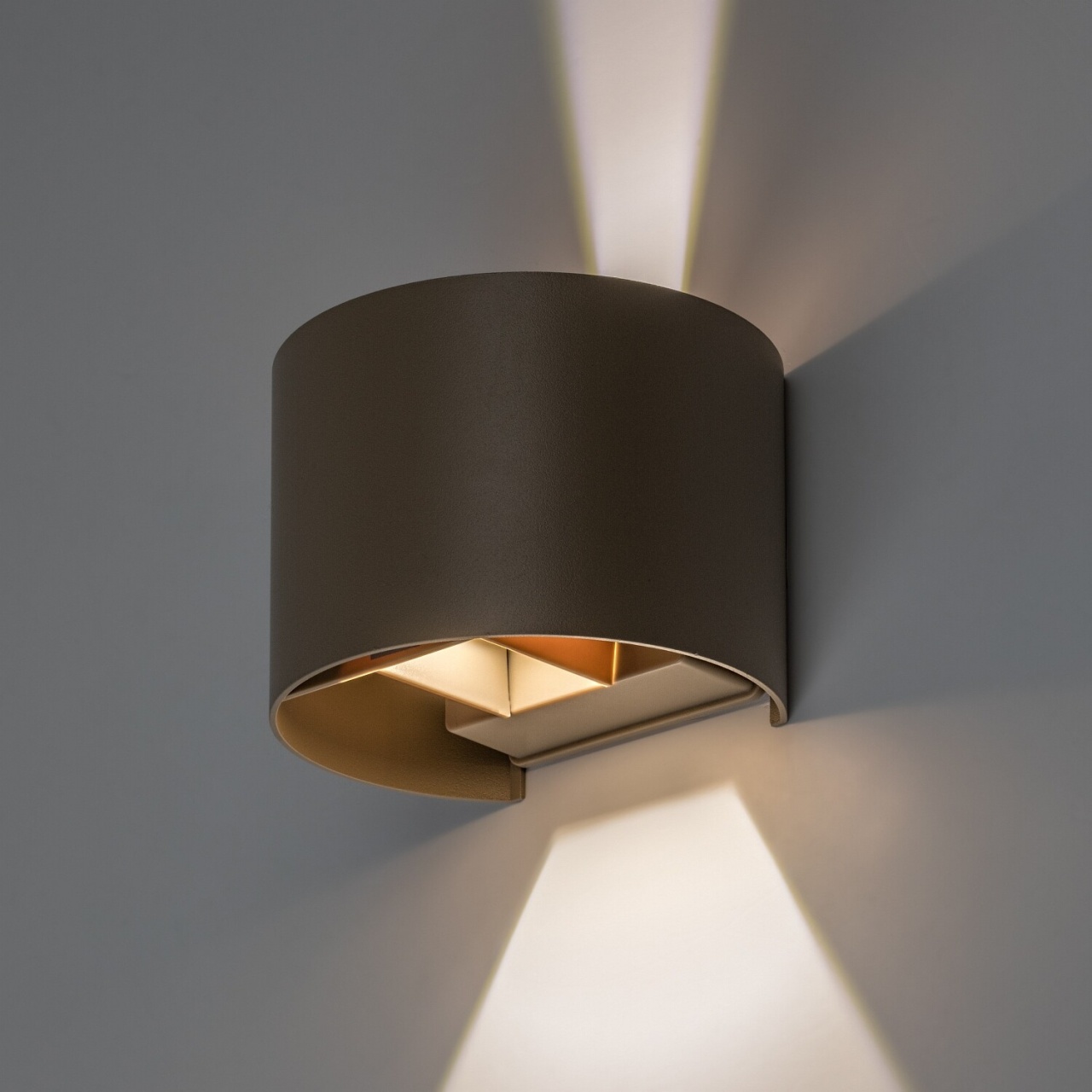 Aplica LED exterior Virna, 5W, 420 lm, lumina calda/neutra/rece, IP54, gri-bej, Rabalux - Imagine 2
