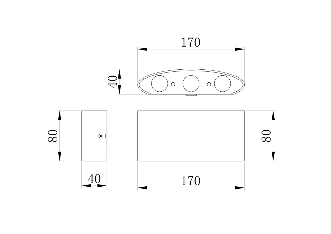 Aplica pentru exterior LED Strato O417WL-L6GR3K, 6W, 594lm, lumina calda, IP54, gri, Maytoni