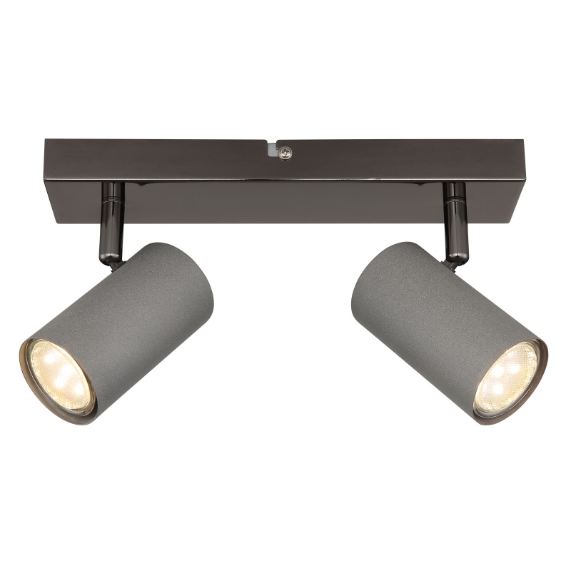 Aplica Robby 2xGU10, metal negru-crom si gri mat, Globo Lighting - imagine 3