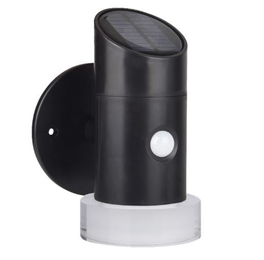 Aplica Solara LED Solis cu Senzor, 1W, 6500K, IP44, Neagra