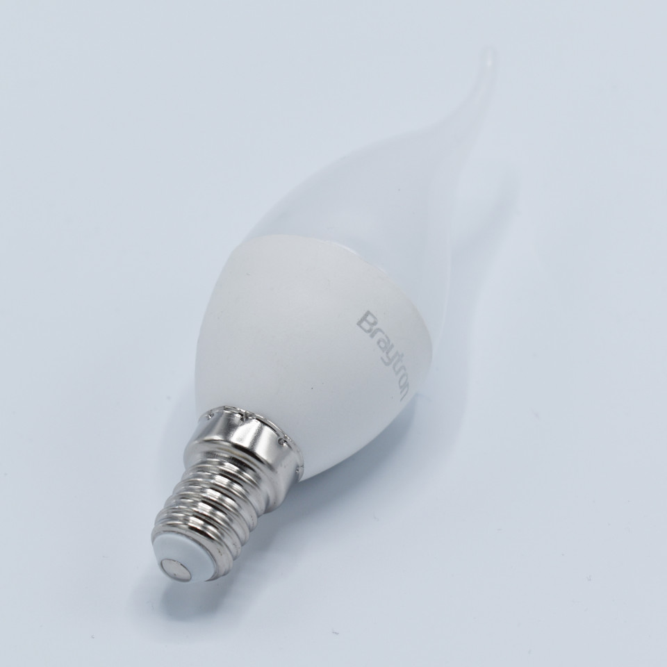 Bec LED Flacara 5W(35W) Braytron, C37T, E14, 400 lm, lumina rece (6500 K), clasa energetica F - 3 | YEO