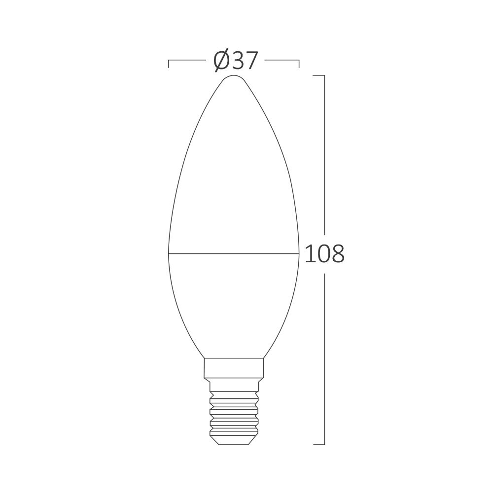 Bec LED lumanare 6.5W, lumina neutra (4000 K), E14, 630 lm, C37, Braytron - imagine 4