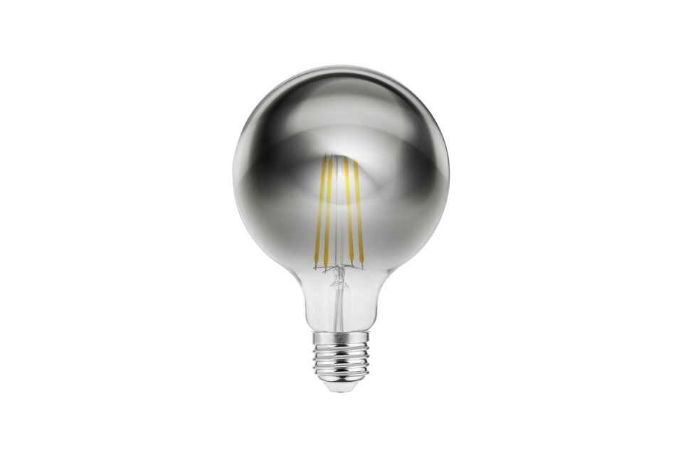 Bec LED Vintage GTV, fumuriu, glob G125, E27, 8W(40W), 450 lm, lumina calda (1800K), clasa energetica G
