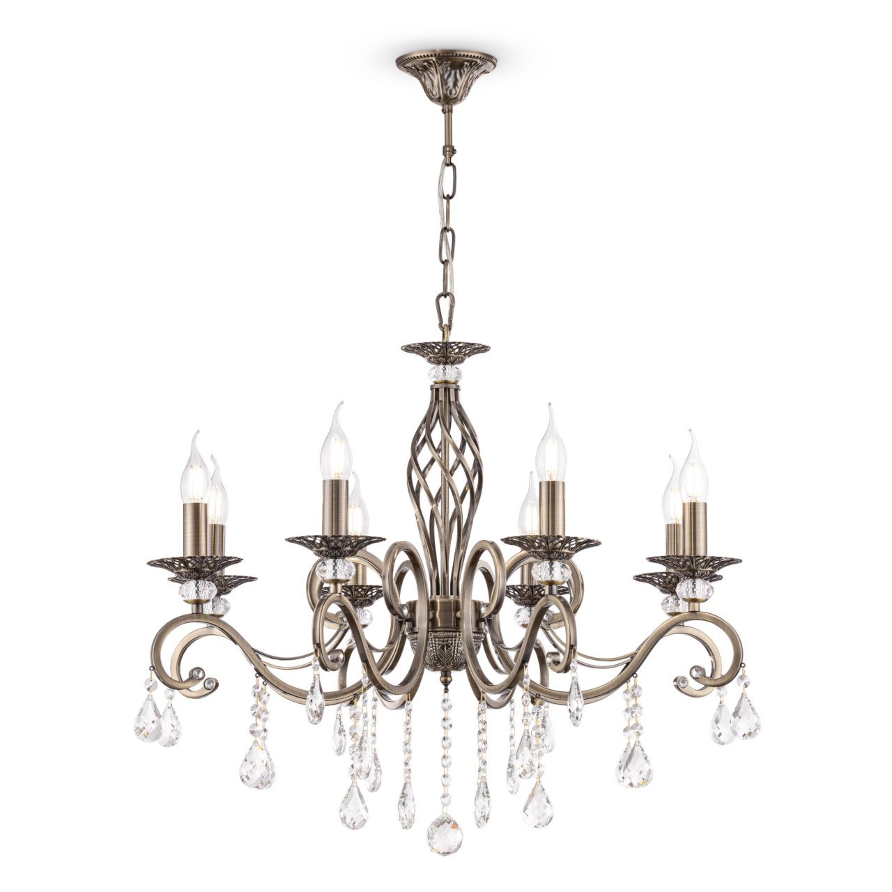 Candelabru Grace RC247-PL-08-R, 8xE14, arama+bej, IP20, Maytoni - 1 | YEO