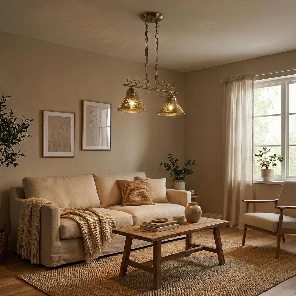 Candelabru Misty LY-3294, 2xE27, bronz, stil clasic, IP20 - imagine 7