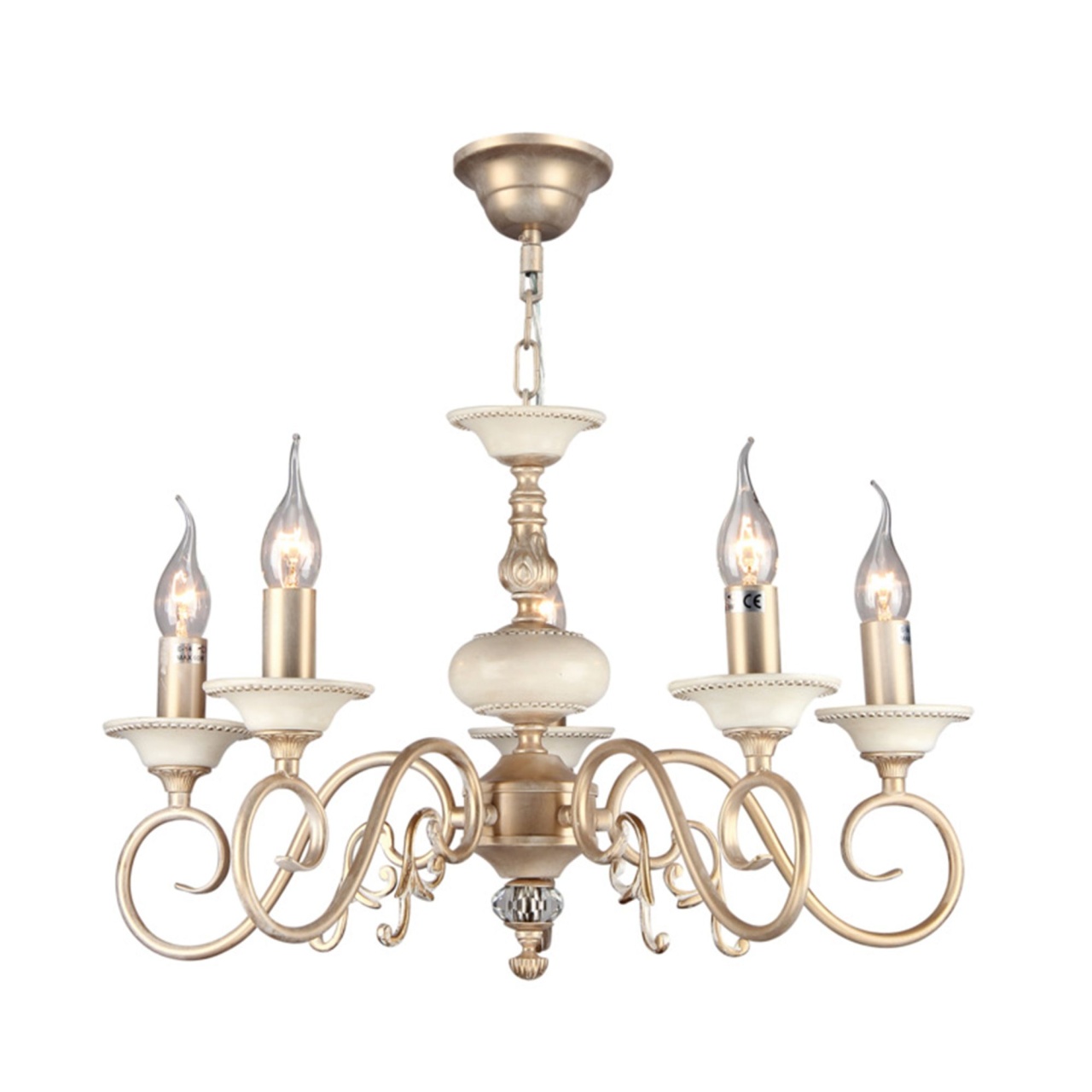 Candelabru Perla ARM337-05-R, 5xE14, crem, IP20, Maytoni - 3 | YEO