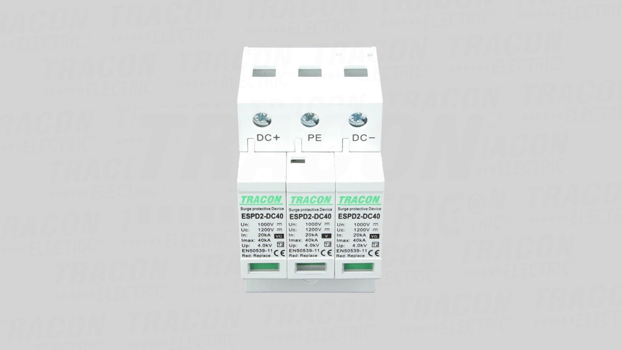 Descarcator pentru sisteme fotovoltaice, 3P, max 1000V, Tracon - 2 | YEO