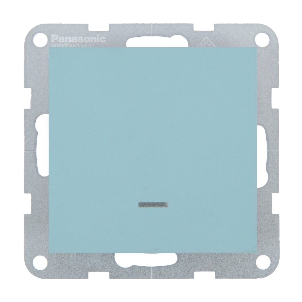 Intrerupator cu led 10A, IP20, Turcoaz, Panasonic Karre Plus 55 Soft Touch