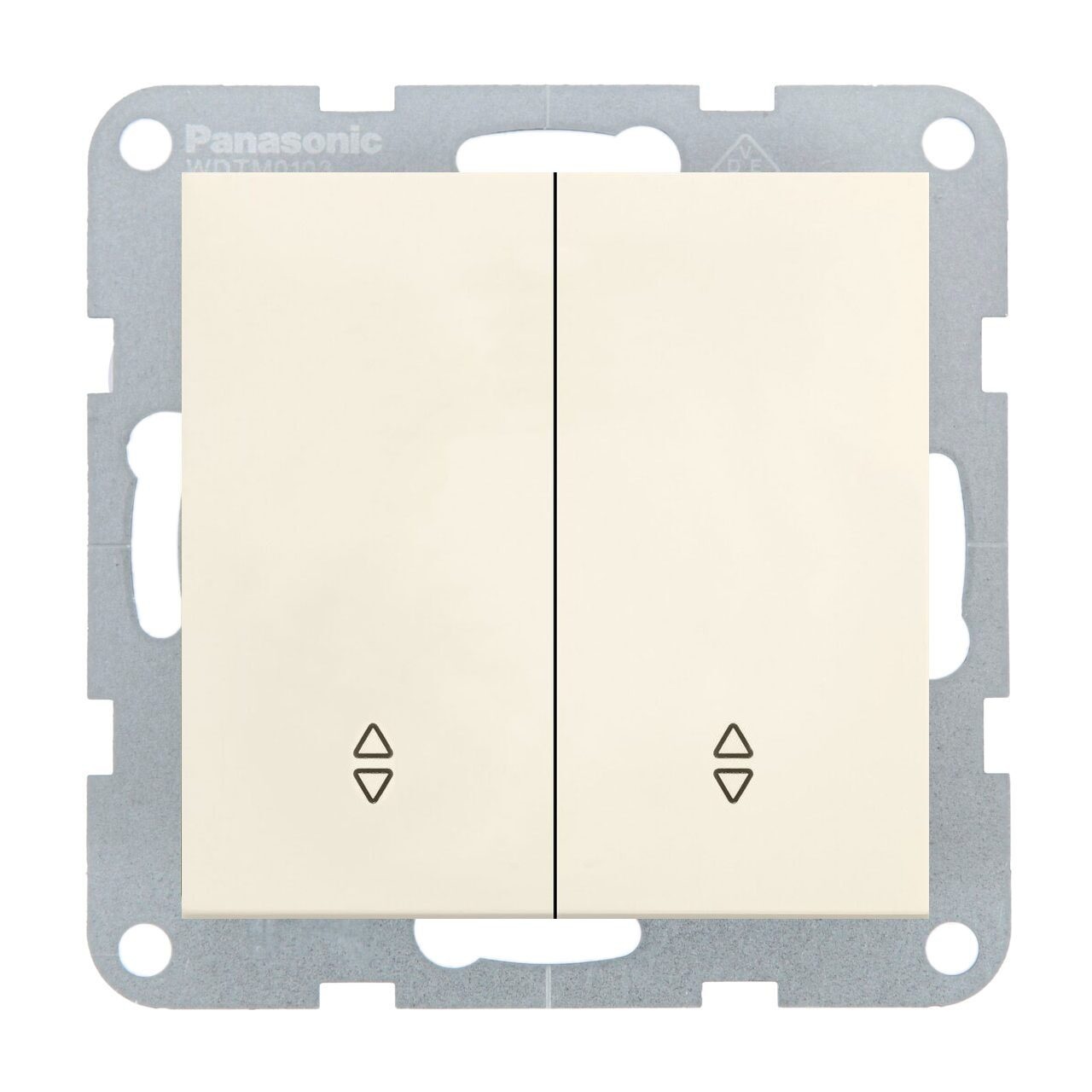 Intrerupator dublu cap scara 10A, IP20, Bej, Panasonic Karre Plus 55