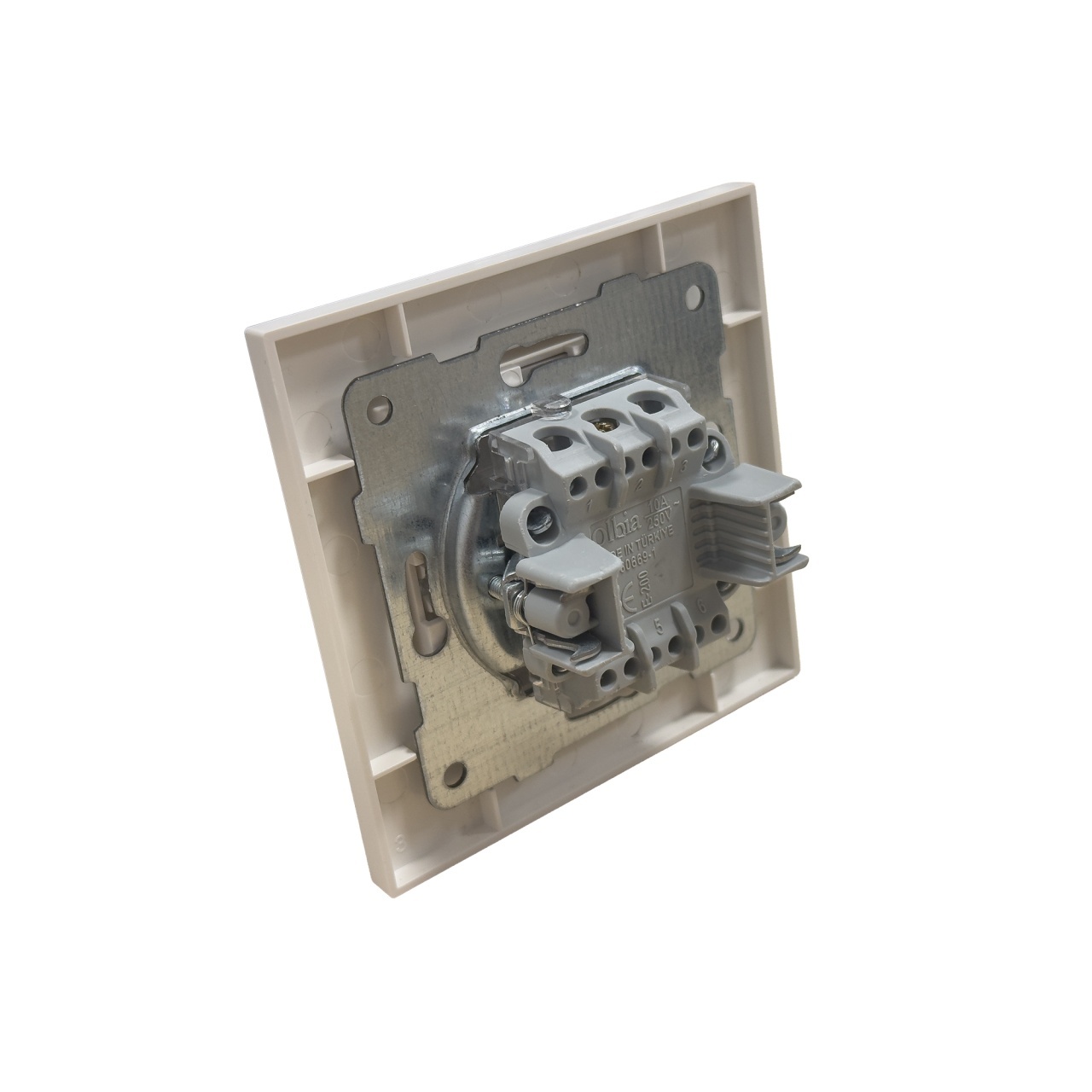 Intrerupator simplu, alb, 10A, Olbia Titan - imagine 3