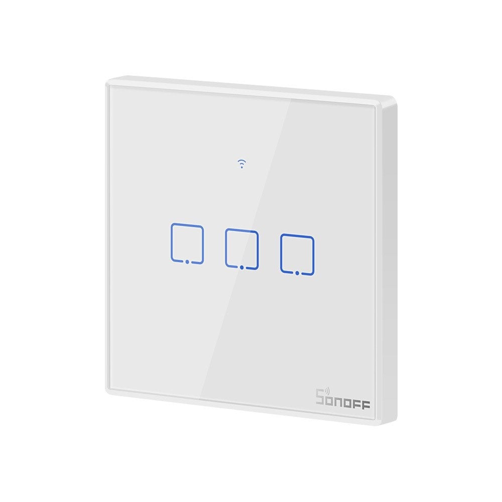 Întrerupător Tactil WiFi + RF 433MHz Sonoff T2 EU TX (3 canale) - 3 | YEO