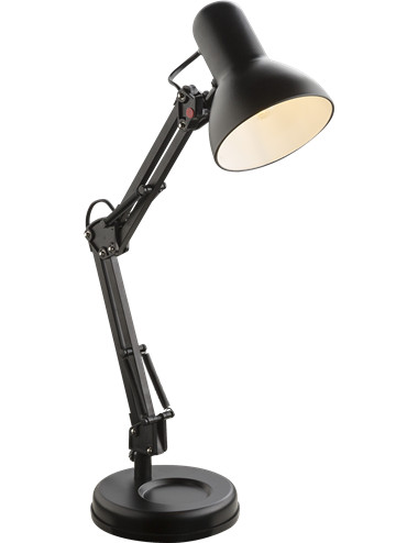 Lampa de birou Famous 24880, cu intrerupator, orientabila, 1xE27, neagra, IP20, Globo