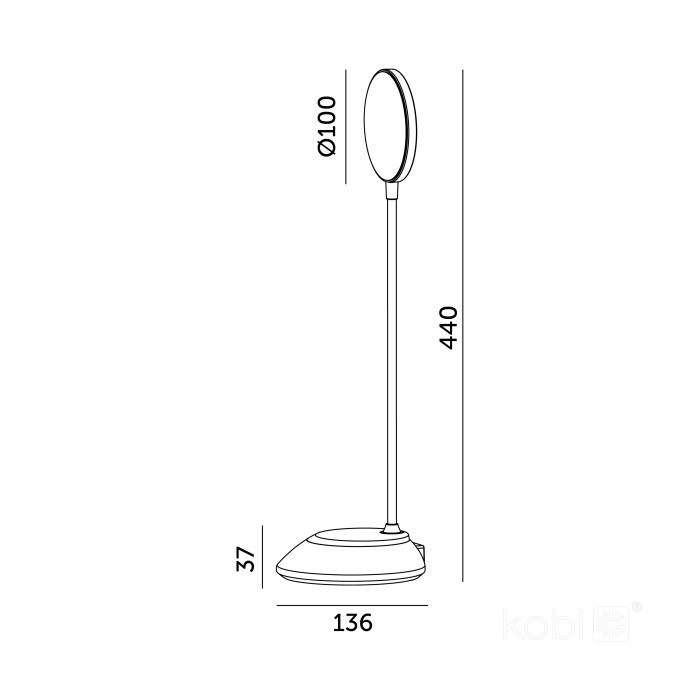 Lampa de birou LED Visua, 5W, temperatura de culoare ajustabila, plastic, roz, Kobi - 1 | YEO