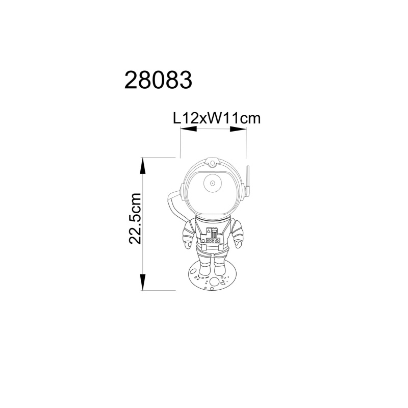 Lampa de masa LED Cosmo, model astronaut, RGB 4.5W, efecte luminoase, USB, Globo Lighting - imagine 4