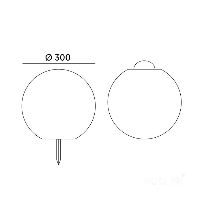 Lampa Solara tip minge, RGBW, diametru 30cm, cu telecomanda, Kobi - 1 | YEO