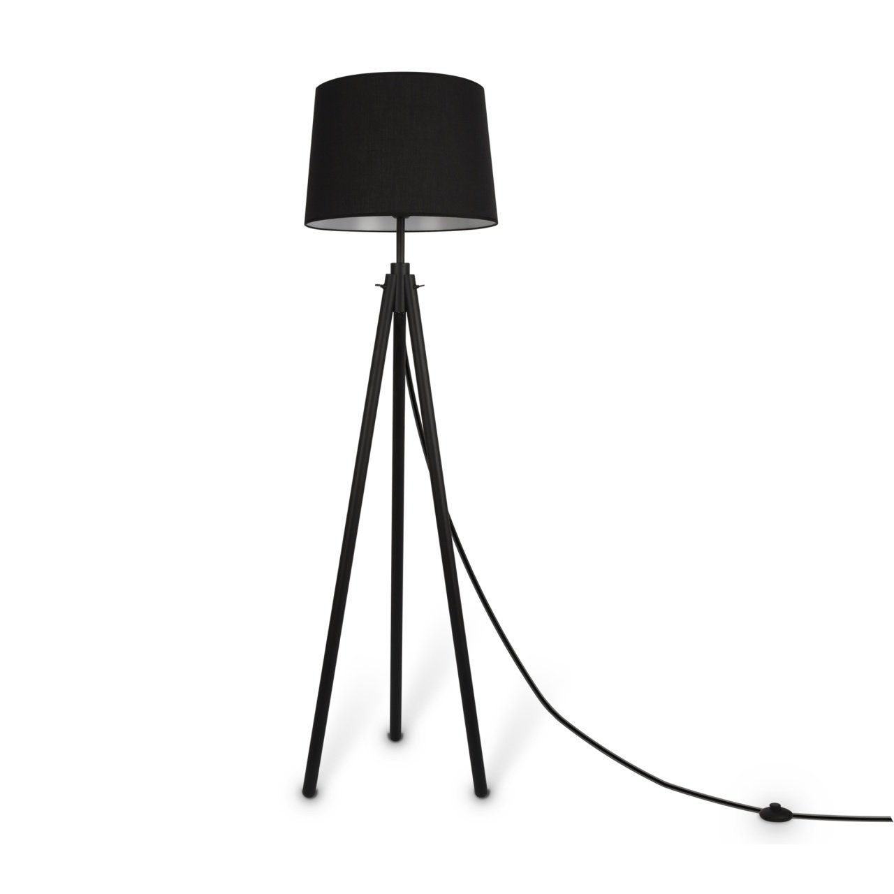 Lampadar Calvin Z177FL-01B, cu intrerupator, 1xE27, negru, IP20, Maytoni