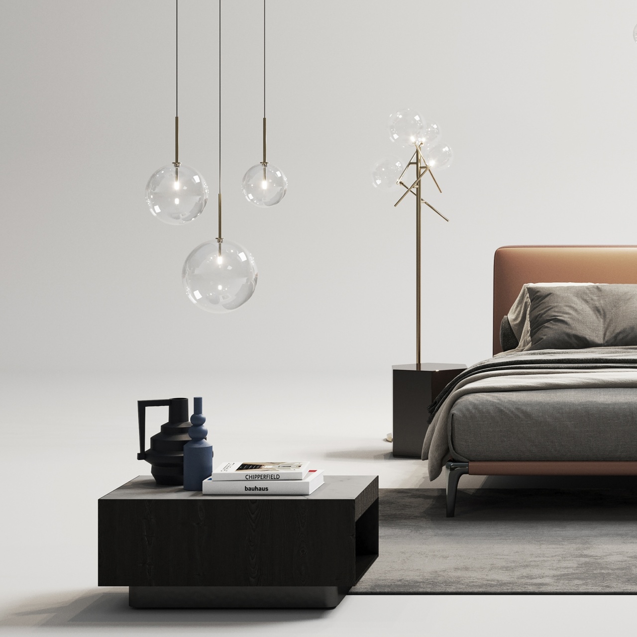 Lampadar Equinoxe 4xG4, auriu, Ideal Lux - imagine 2