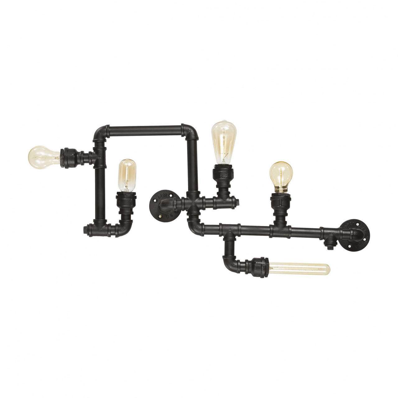 [Lichidare stoc]Aplica Plumber 136707, 5xE27, neagra, IP20, Ideal Lux