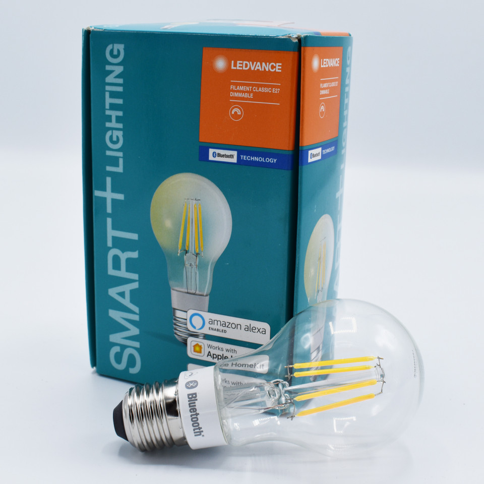 [Lichidare stoc] Bec LED Smart Vintage 6W(60W) Osram, A60, E27, 806 lm, lumina calda (2700K), dimabil, Bluetooth, clasa energetica F - 1 | YEO