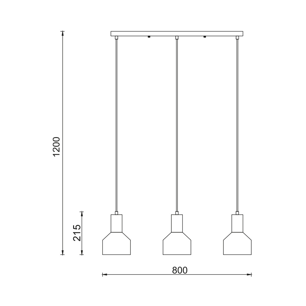 Lustra Blackspot BR-BV05-00011, 3xE27, neagra, IP20, Braytron